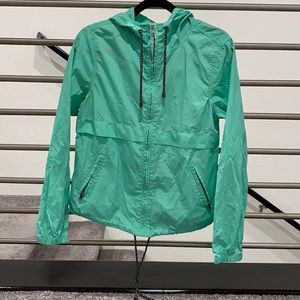 Green windbreaker